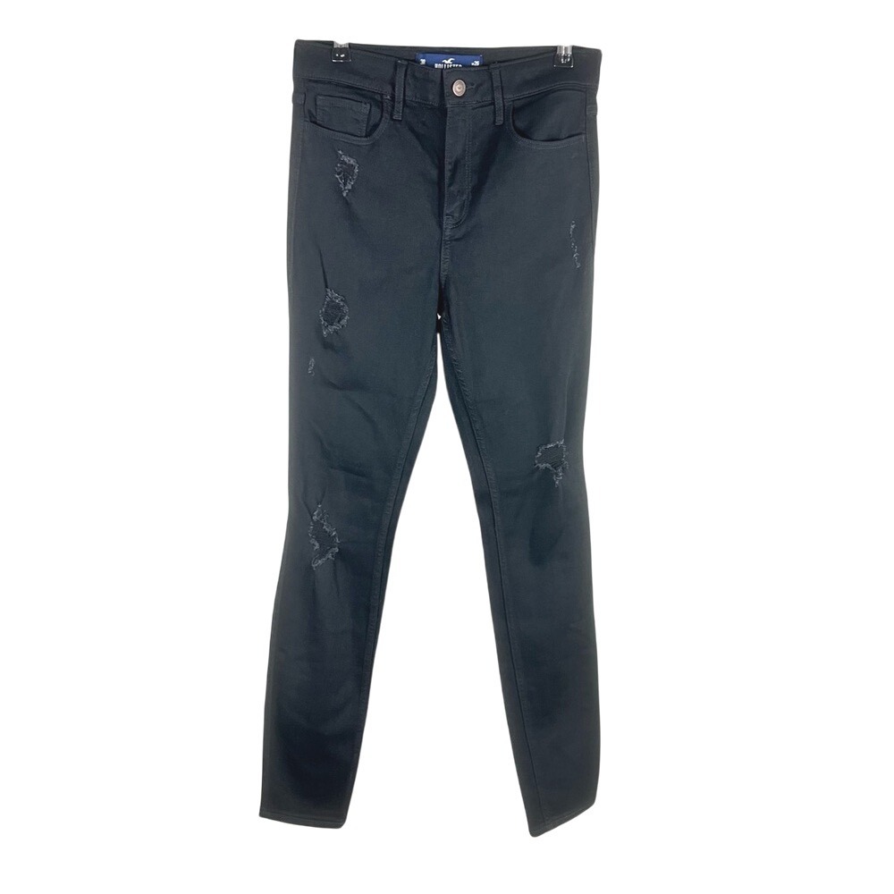 Hollister Classic Stretch High Rise Super Skinny Black Jeans For Your Tall Boots